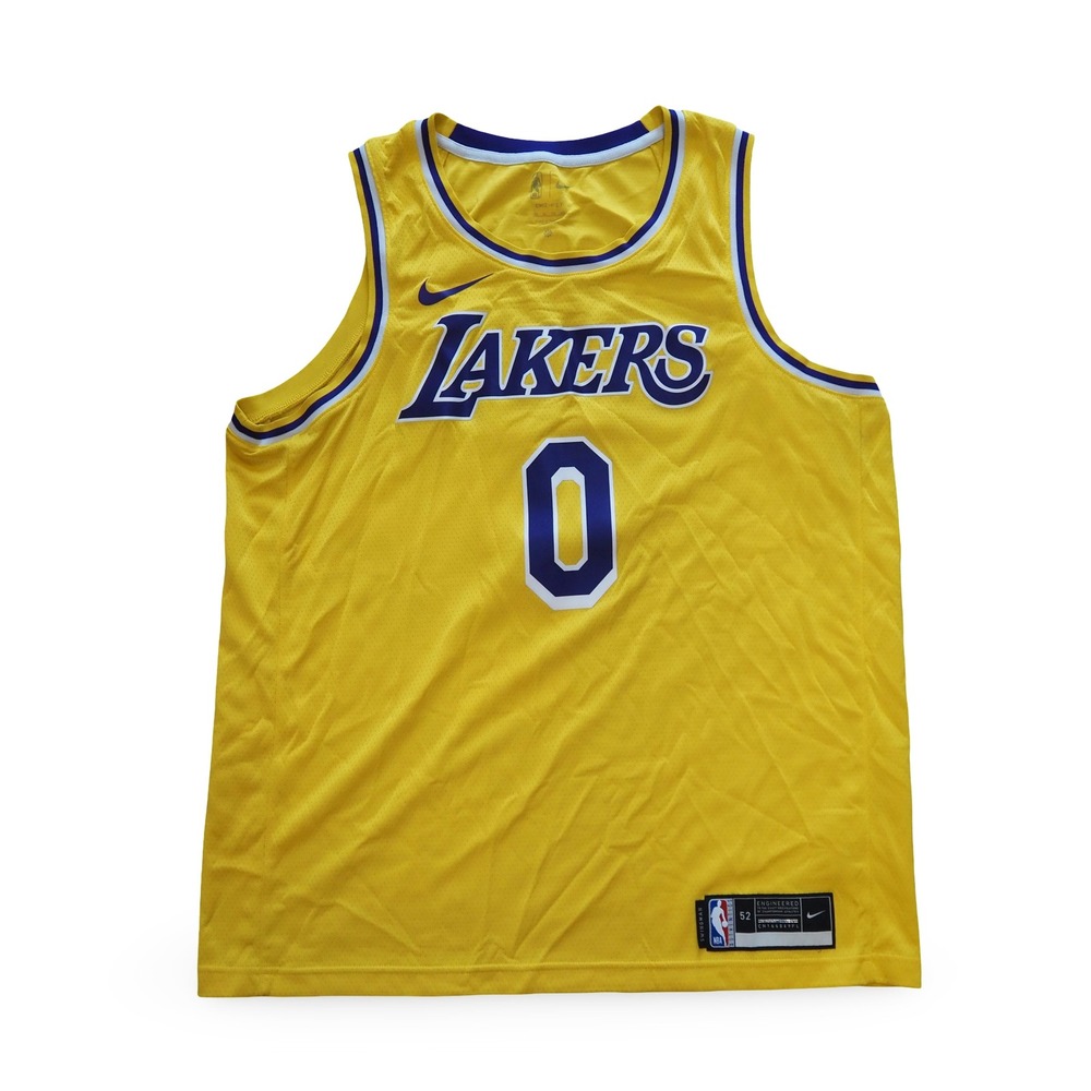 Nike Russell Westbrook Los Angeles Lakers Icon Swingman Jersey Mens 52 XL Gold